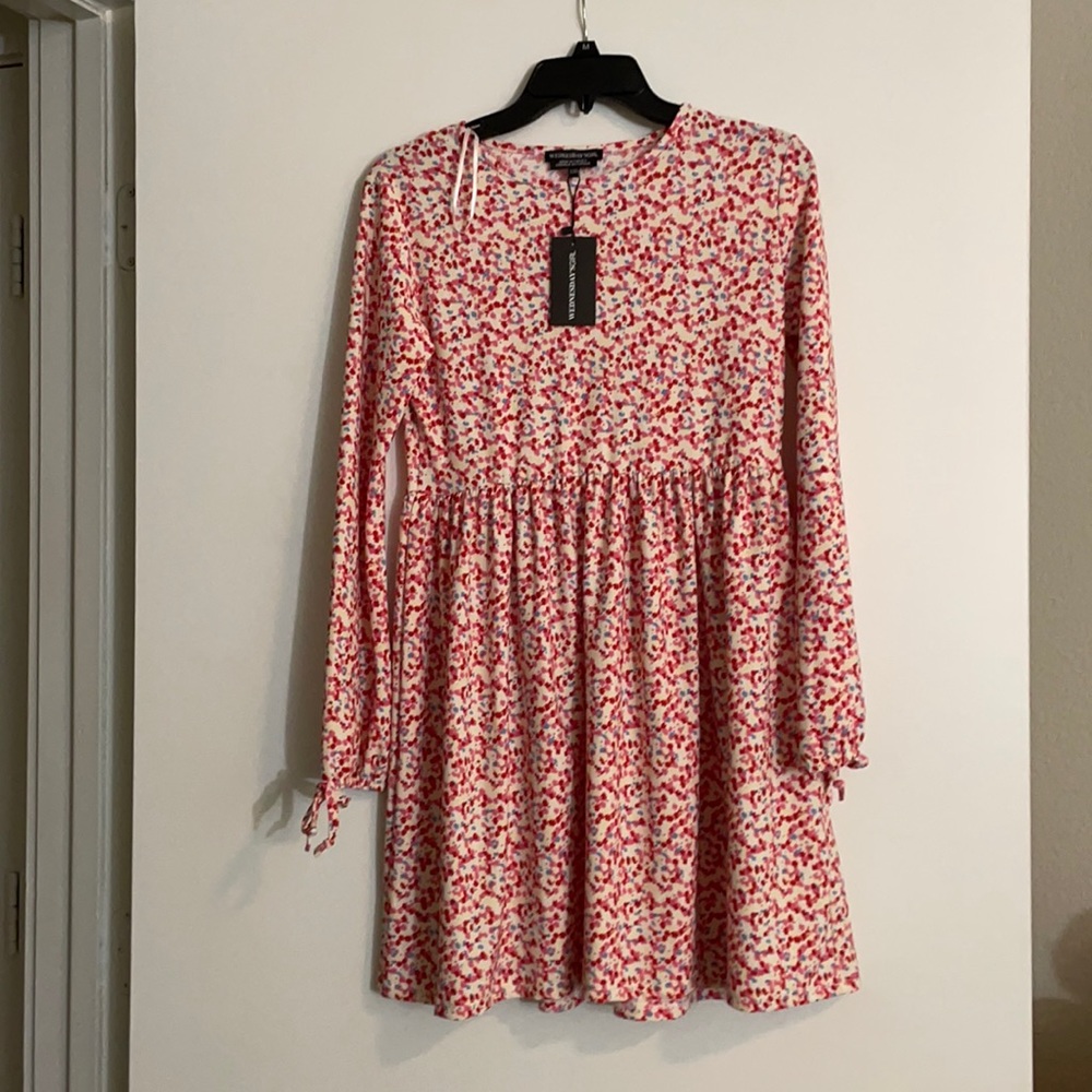 Pink floral shift dress brand new